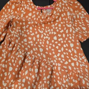 Wonder Nation Orange and White Dress